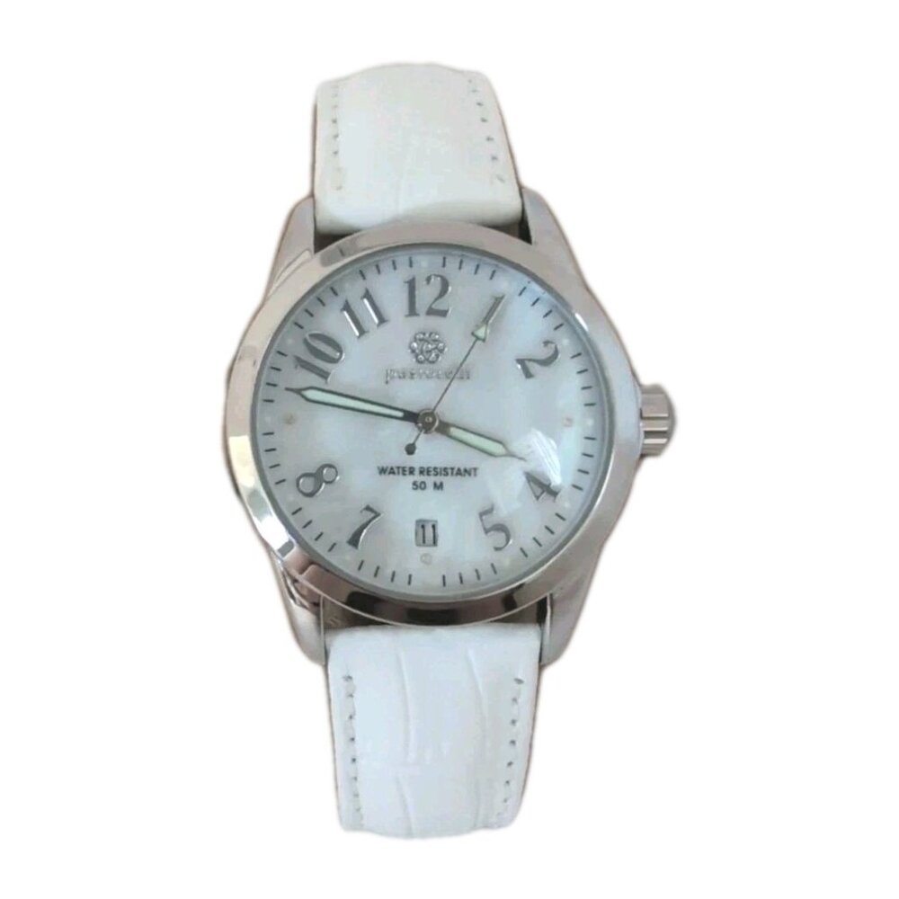 PASTORELLI by Invicta Stainless Womens Steel Watch White Pearl w/ Date